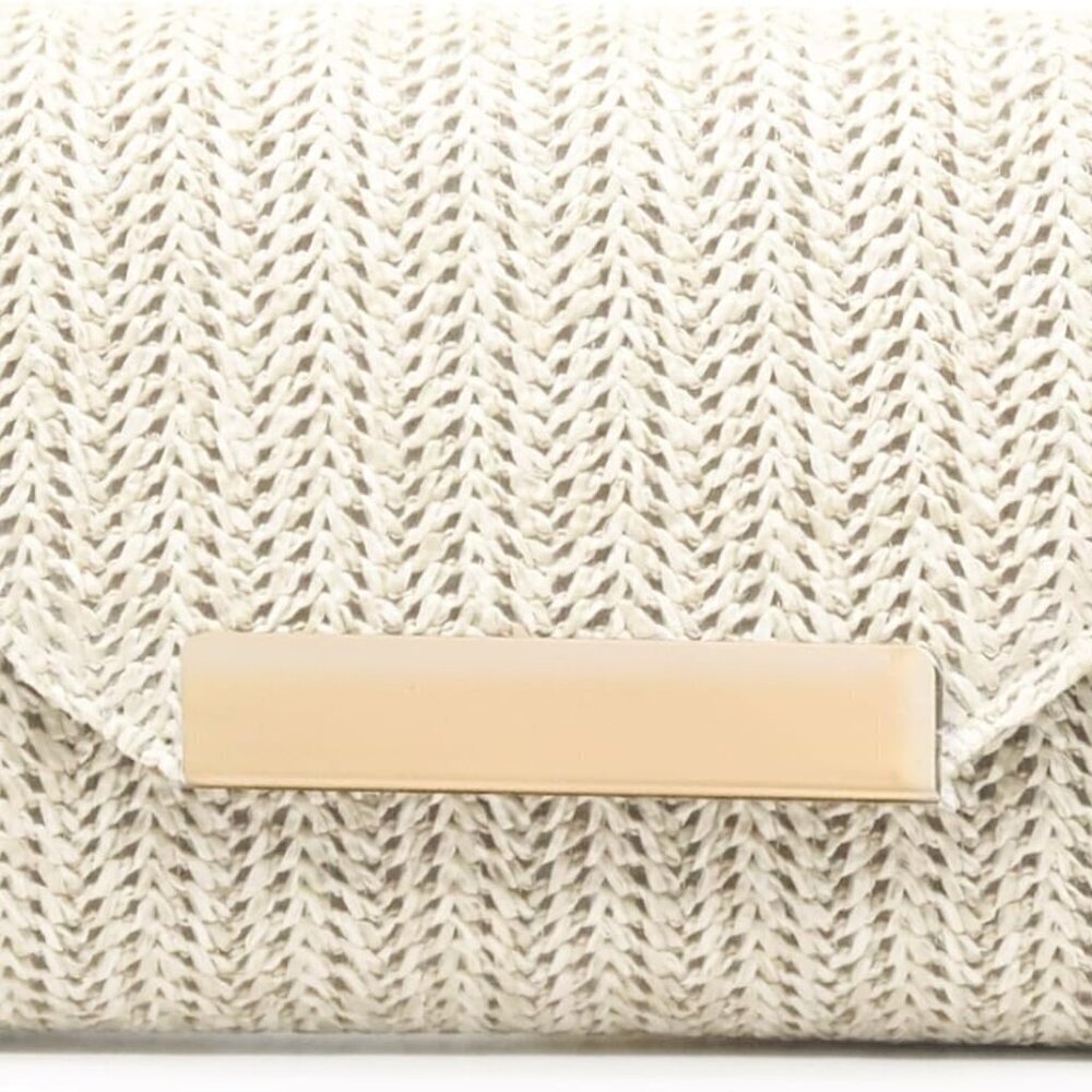Straw Clutch Purse Women Summer Beach Crossbody Envelop Vacation Bag